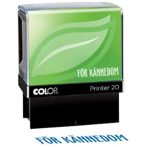 Stämpel "FÖR KÄNNEDOM" 33x8mm COLOP Blå