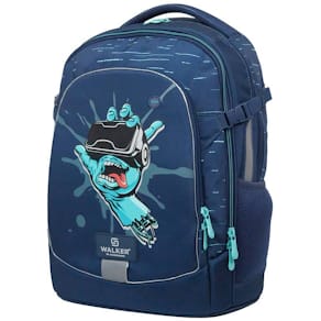 Schulrucksack Walker Fame 2.0, Graffiti Hand, dunkelblau