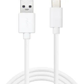 USB-C to USB-A 2.0 Cable SAVER, White (1m)