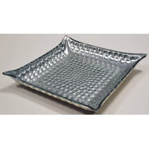 Glasteller PBS viereckig, silber