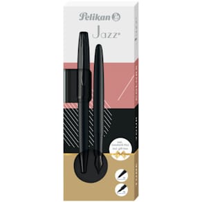 Schreibset Pelikan Jazz Carbon, Füller & Kugelschreiber, schwarz