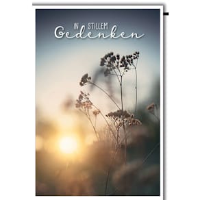 Trauerkarte, schwarz/weiß, mit Umschlag und Textvorschlägen