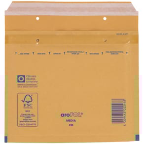 Luftpolstertasche AROFOL CD, 200x175+50mm, braun, 100 Stück