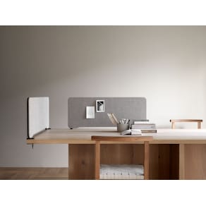 Lintex EDGE Bordsskärm, toppmontering, 1000 × 400 × 30 mm, Vit