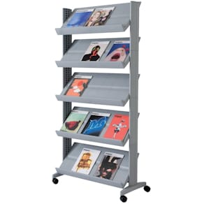 Prospektständer Paperflow easy Display 255N.35, 15xA4, alugrau
