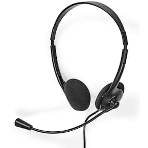 Headset NEDIS CHSTU110BK On-Ear USB-A/C