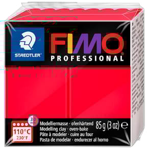 Modelleringslera Fimo prof 85g röd