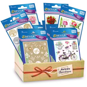 Schmucketiketten Avery Zweckform Frühling, 60 Stück, bunt