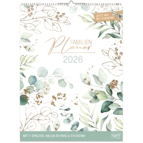 Wandkalender HÄFFT Familienplaner XXL Blattgold, 2026