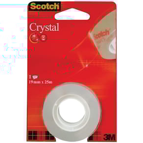 Plakband Scotch Crystal, ft 19 mm x 25 m, blister, 1 rol