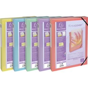 Archivbox Exacompta Kreacover Pastell, A4, 40 mm, PP, sortiert