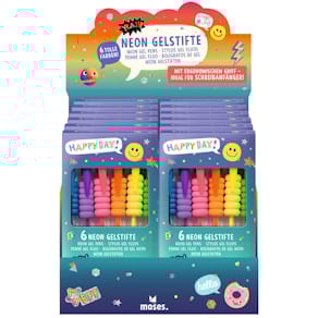 Gelstifte MOSES Happy Day Neon, 6 Stück