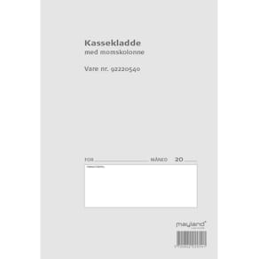 Kasseblok Mayland hvid 140x205 mm, pakke á 10 stk.