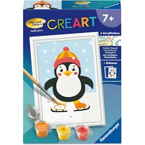 Malen-nach-Zahlen-Set Ravensburger CreArt, Kinder-Pinguin