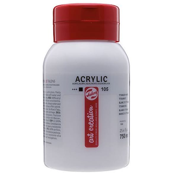 Akrylmaling ARTCREATION 750ml Hvit