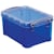 Opbergdoos Really Useful Box, 0,7 liter, transparant blauw