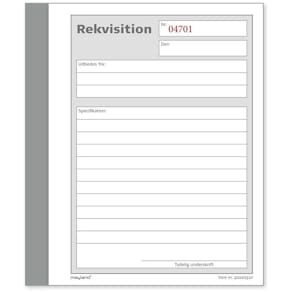 Rekvisitionsbog Mayland hvid, pakke a 10 stk