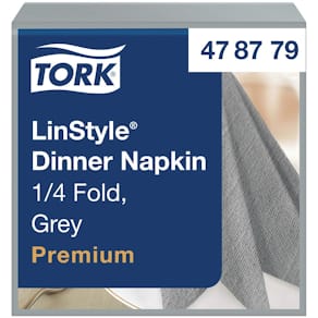 Servett TORK LinStyle, grå, 39x39cm, 50/FP