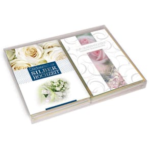 Silberhochzeitskarte, 20 Stück