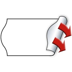 Prisetiketter METO permanent 22x12 mm, hvid, 6 stk