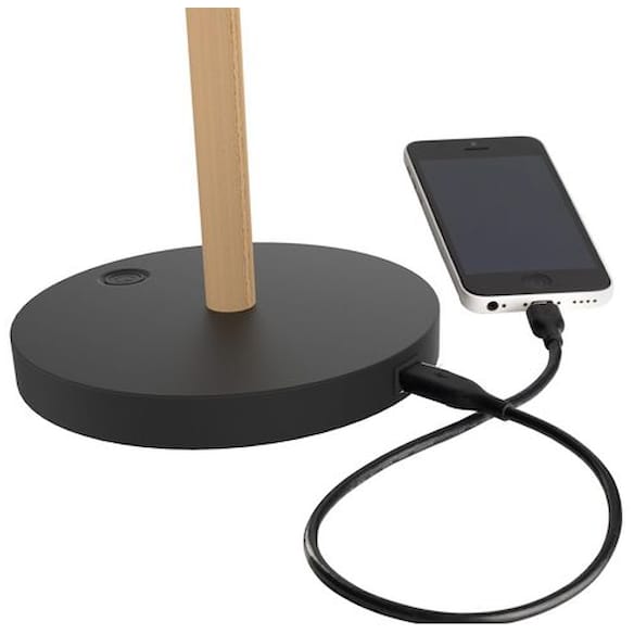 Lampe UNILUX LED Vicky tre/sort