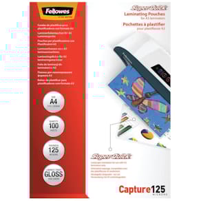 Laminierhülle Fellowes SuperQuick, A4, 125 µm, glänzend, 100 St.