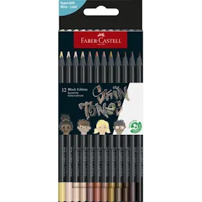 Färgpenna Black Edition Skin tones 12/fp