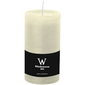 Stumpenkerze D-LUX MARBLE, 130x68 mm, elfenbein