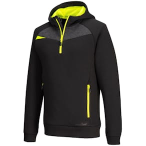 Hoodie halfzip PW DX467 svart 3XL