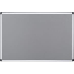 Textielbord Q-CONNECT, aluminium frame, 60 x 45 cm, grijs
