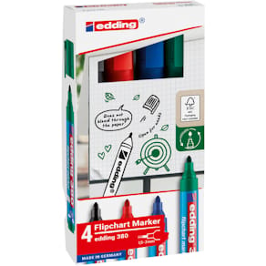 Flipchartmarker-Set edding 380, 4 Stück, sortiert