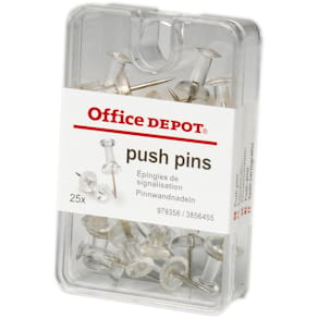 Kartnålar Push-pin transparent 25 st/fp