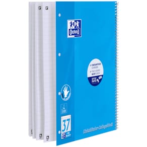 Collegeblock Oxford, A4+, 80 Blatt, liniert, 4-fach gelocht, blau