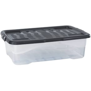 Ablagebox STRATA XW201, transparent/schwarz, 30 l