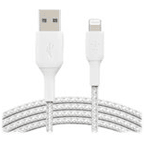 BOOST CHARGE Lightning to USB-A Cable_Braided, 1M, White