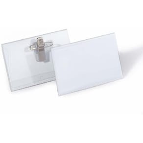 Navneskiltlomme Durable transparent 54 x 90 mm, 50 stk