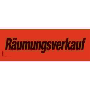 Plakatblock RNK 'Räumungsverkauf', 53 x 19 cm, 10 Blatt