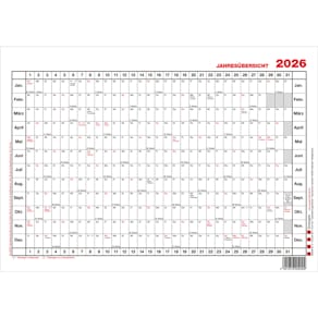 Wandkalender GÜSS, A3 quer, 1 Jahr/1 Seite