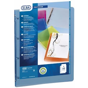 Ringordner Oxford Elba A4 30 mm, blå, PP-karton, 12 stk