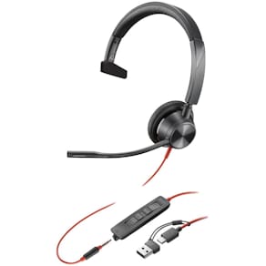 Headset Poly Blackwire 3315, schwarz