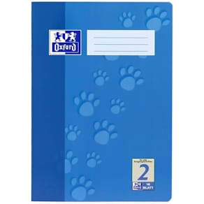Schulheft Oxford A4, 16 Blatt, Lineatur 2, bunt
