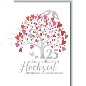Glückwunschkarte zur Silberhochzeit