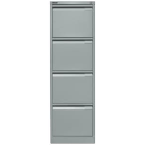 Hängeregistraturschrank Bisley, 4 Schubladen, silber