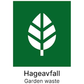Kildesorteringsetikett Hageavfall