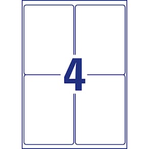 Adressetikett Avery Zweckform, 99,1 x 139 mm, wetterfest