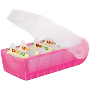 Karteibox HAN CROCO, A8, transluzent-pink