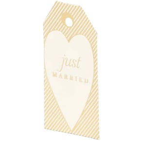 Geschenkanhänger Rössler Simply Love, 4 Stück, Just Married, für 