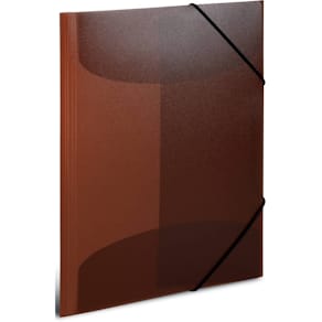 Gummizugmappe HERMA, A4, PP, transluzent/braun