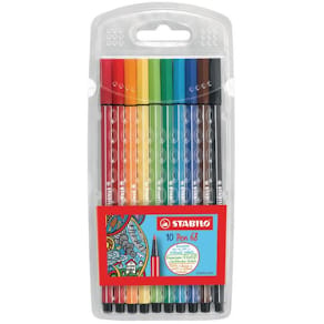 Fineliner STABILO Pen 68, 10 färger