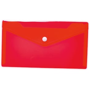 Brieftasche HERMA PP, DIN lang, transparent, rot